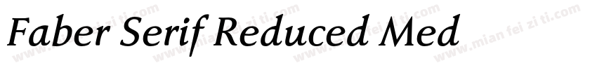Faber Serif Reduced Med字体转换